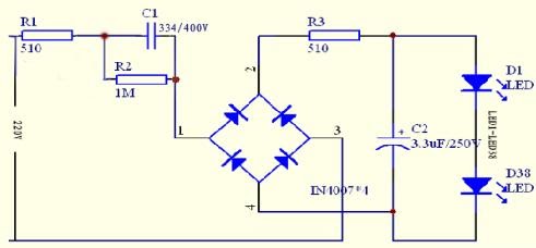 Circuit Schematic For DIY LED Light Bulb - Gadgets theme
