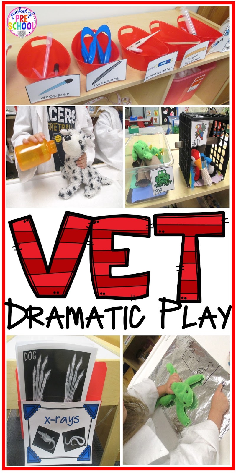 Vet Animal Hospital Dramatic Play Pocket of Preschool