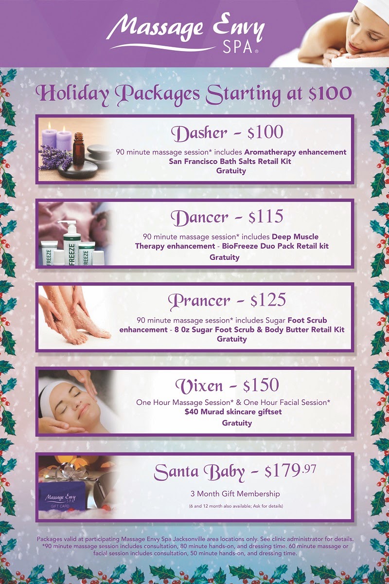 Massage Envy Jacksonville Massage Envy Spa Holiday Packages