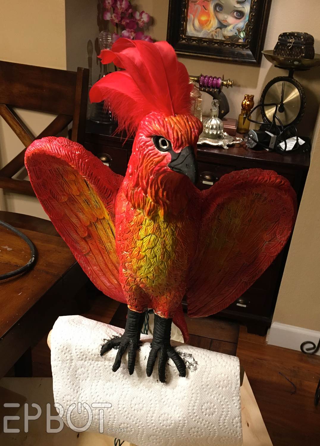 EPBOT We Made A Phoenix Topper For Our Harry Potter Tree!