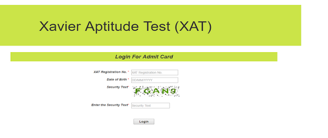 XAT Admit Card 2018 XAT Admit Card 2018