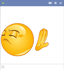 Facebook smiley not interested