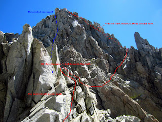 Our approximate ascent and descent routes going to Polemonium Peak.
