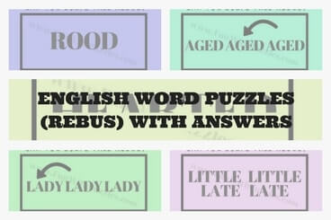 English Word Puzzles Rebus With Answers Brain Teasers Puzzles English Word Puzzles Rebus With Answers Brain Teasers Puzzles