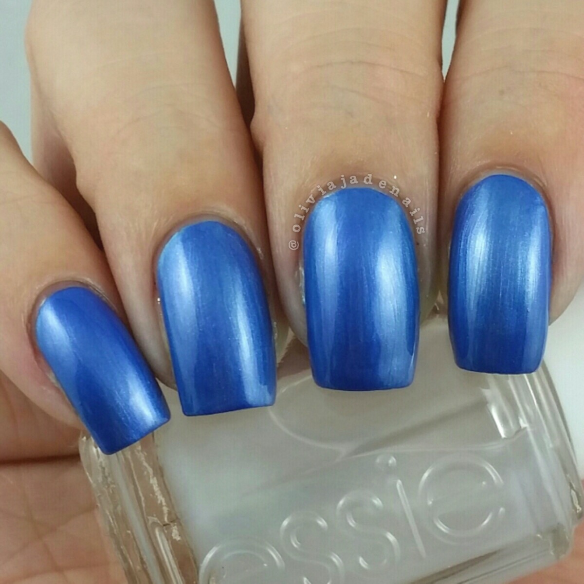 Essie Indigo To The Gallery swatched by Olivia Jade Nails