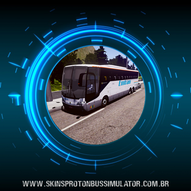 Vissta Buss HI Emtram Skin Proton Bus Simulator Road - Vissta Buss HI O-500 RSD Viação Emtram