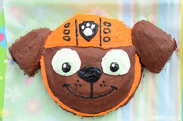 Tutorial for making a Paw Patrol birthday cake from And Next Comes L