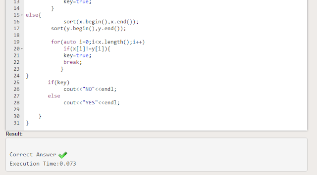 Anagram Geeks for Geeks Solution in C++ with Output