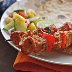 chicken tikka grilled summer recipe season with spice indian spices