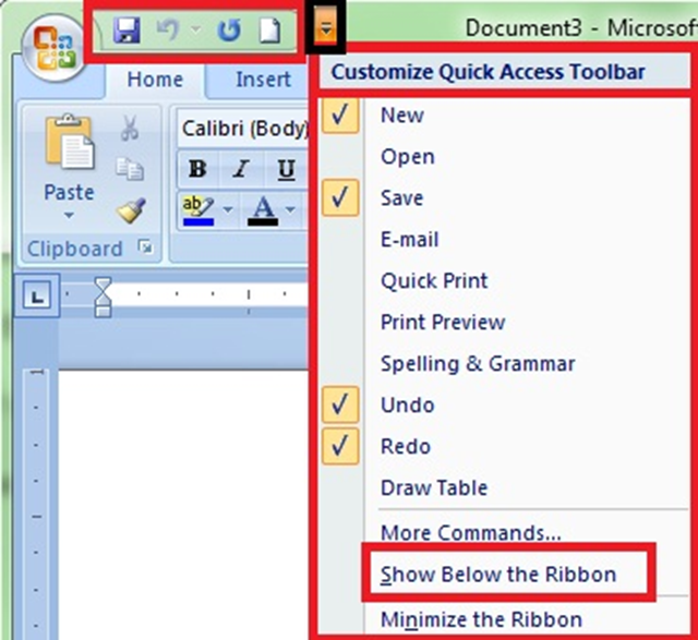 MS Office[Quick Access Toolbar]