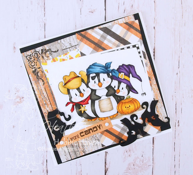 Heather's Hobbie Haven - Penguin Trick or Treaters Card Kit