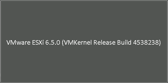 vmware vsphere 6.5 standard install