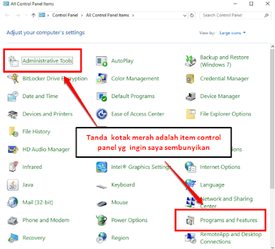 Cara Menyembunyikan Item Control Panel Tertentu Di Windows 10 Tutorial ini menjelaskan cara menyembunyikan Item control Panel tertentu Pada Windows Cara Menyembunyikan Item Control Panel Tertentu Di Windows 10