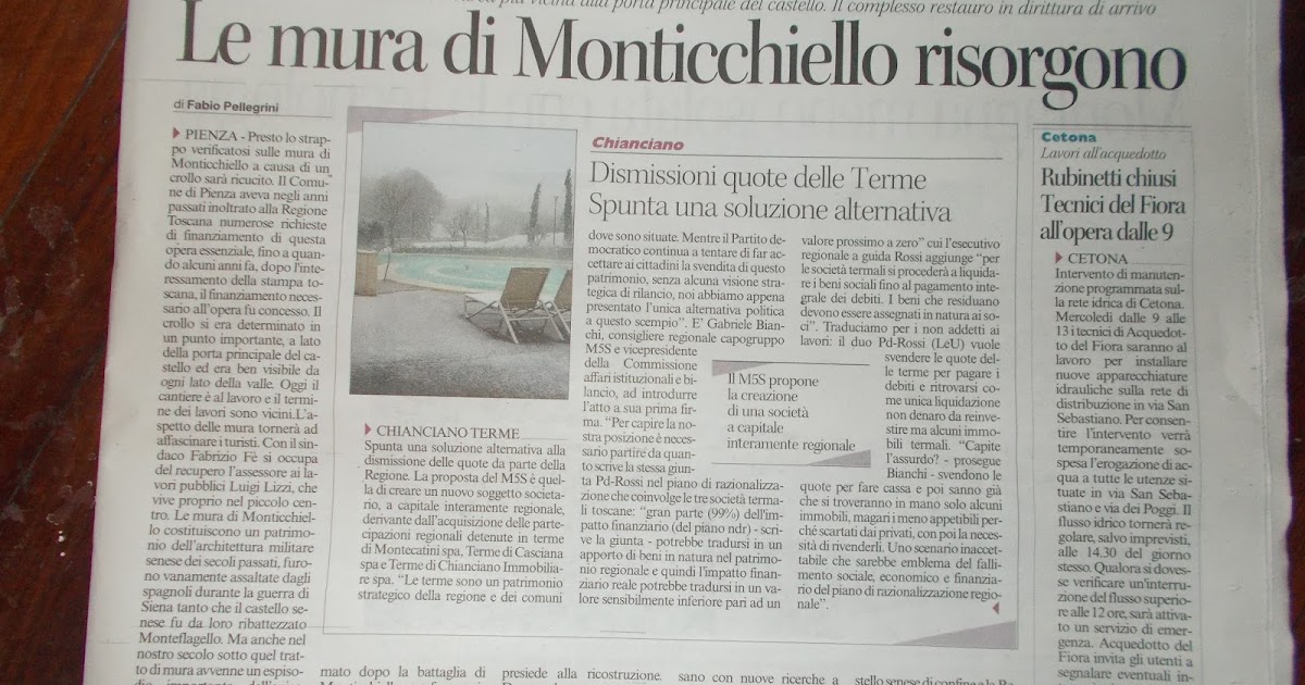 Fabio Pellegrini Notizie dalla Val d'Orcia