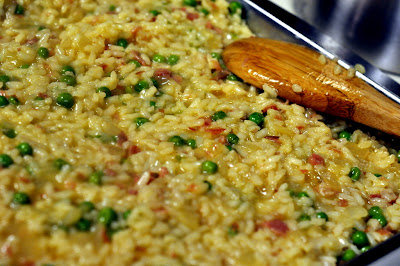 Pea and Prosciutto Risotto for Arancini (Fried Rice Balls) - Photo by Taste As You Go