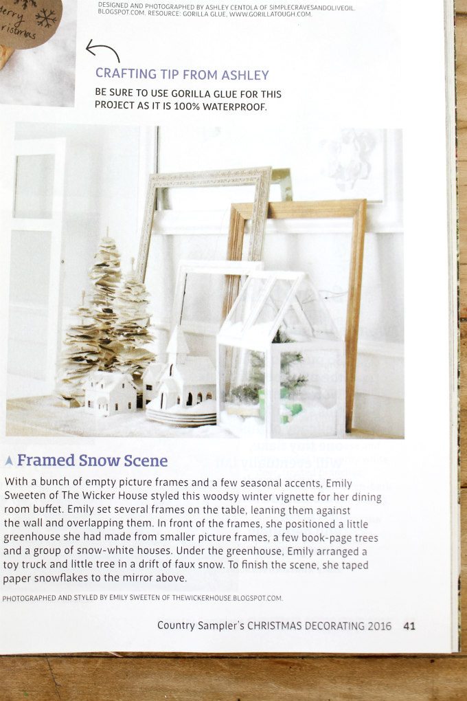 Featured in Country Sampler's Christmas Decorating Magazine The