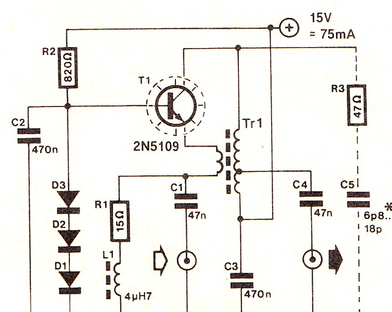 Circuit Diagram Knowledge: Simple Wideband RF Amplifier Circuit