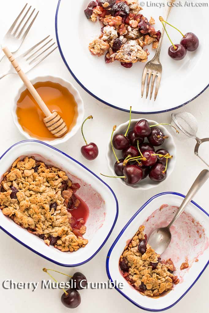 Cherry Muesli Crumble Lincy's Cook Art
