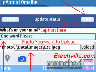 Upload Photo to facebook page from Mobile