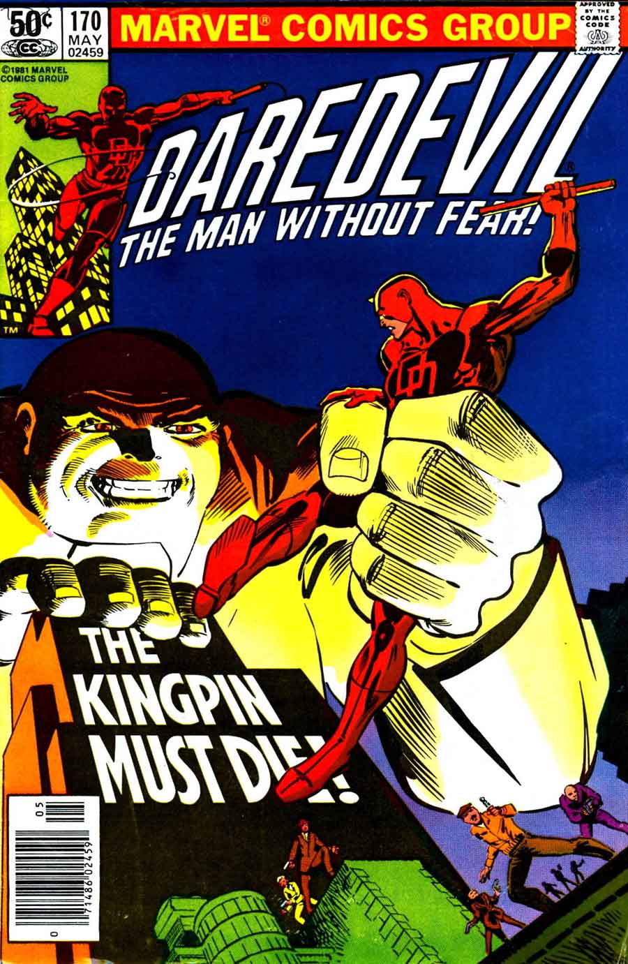 Daredevil v1 #170 kingpin marvel comic book cover art by Frank Miller Daredevil v1 #170 kingpin marvel comic book cover art by Frank Miller