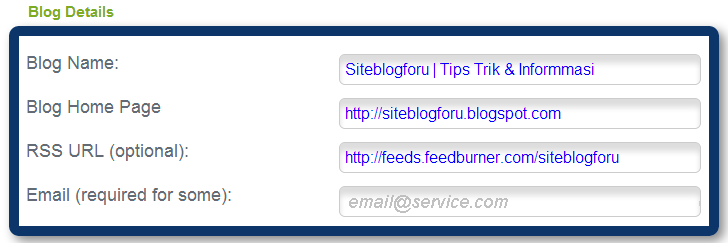 Blog detail. RSS URL что это в контакте. Log details.
