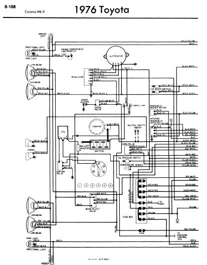 Toyota Corona Mark II 1976 Wiring Diagrams | Online Manual Sharing