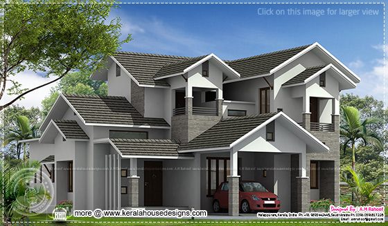 House elevation in 2500 sq-ft