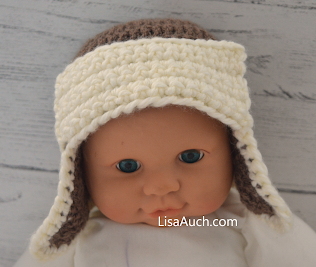 crochet baby hat with earflaps hat pattern free