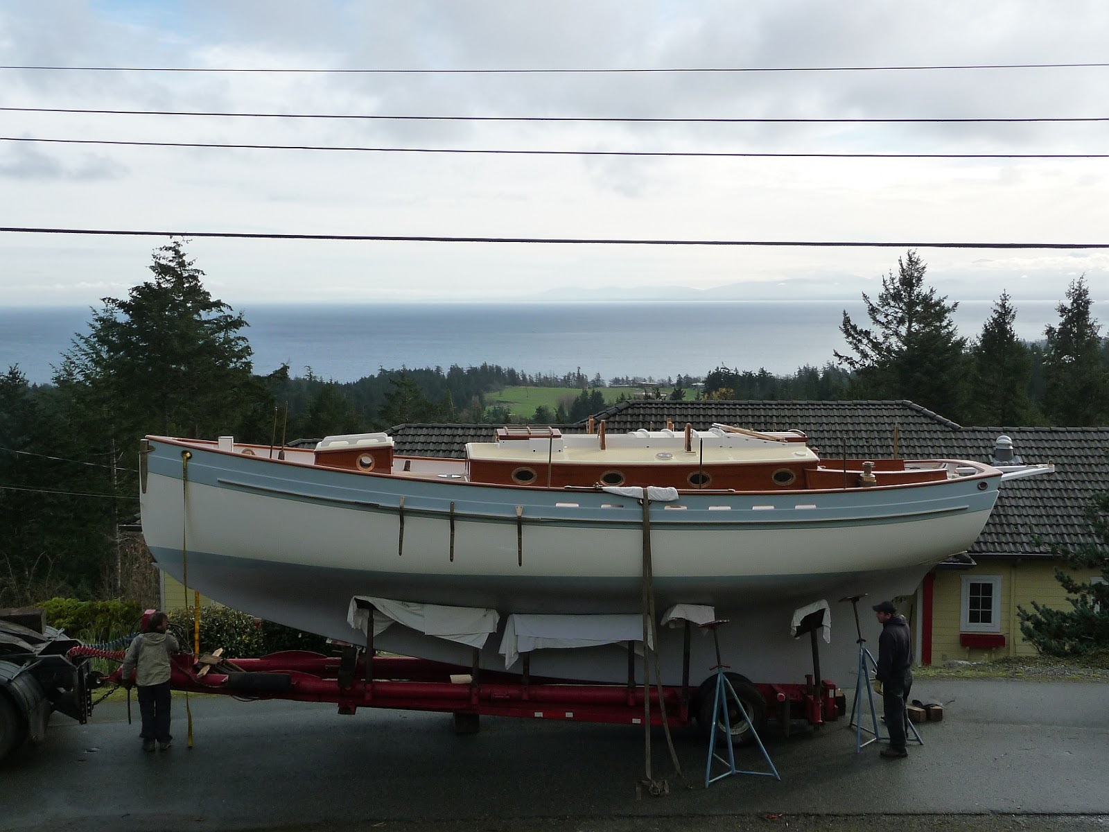 Building a 34 ft Lyle Hess Falmouth Cutter Boat Move