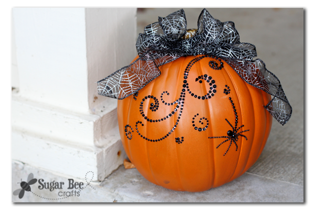 Easy Bling Pumpkin Decor by Mandy Beyeler