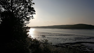 Sun setting over the river Camel, Cornwall