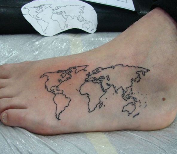 World Map Tattoos