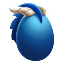 Appearance of Bluebolt Dragon when egg