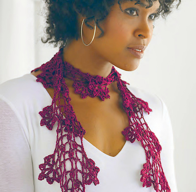 Crochet lace scarf pattern