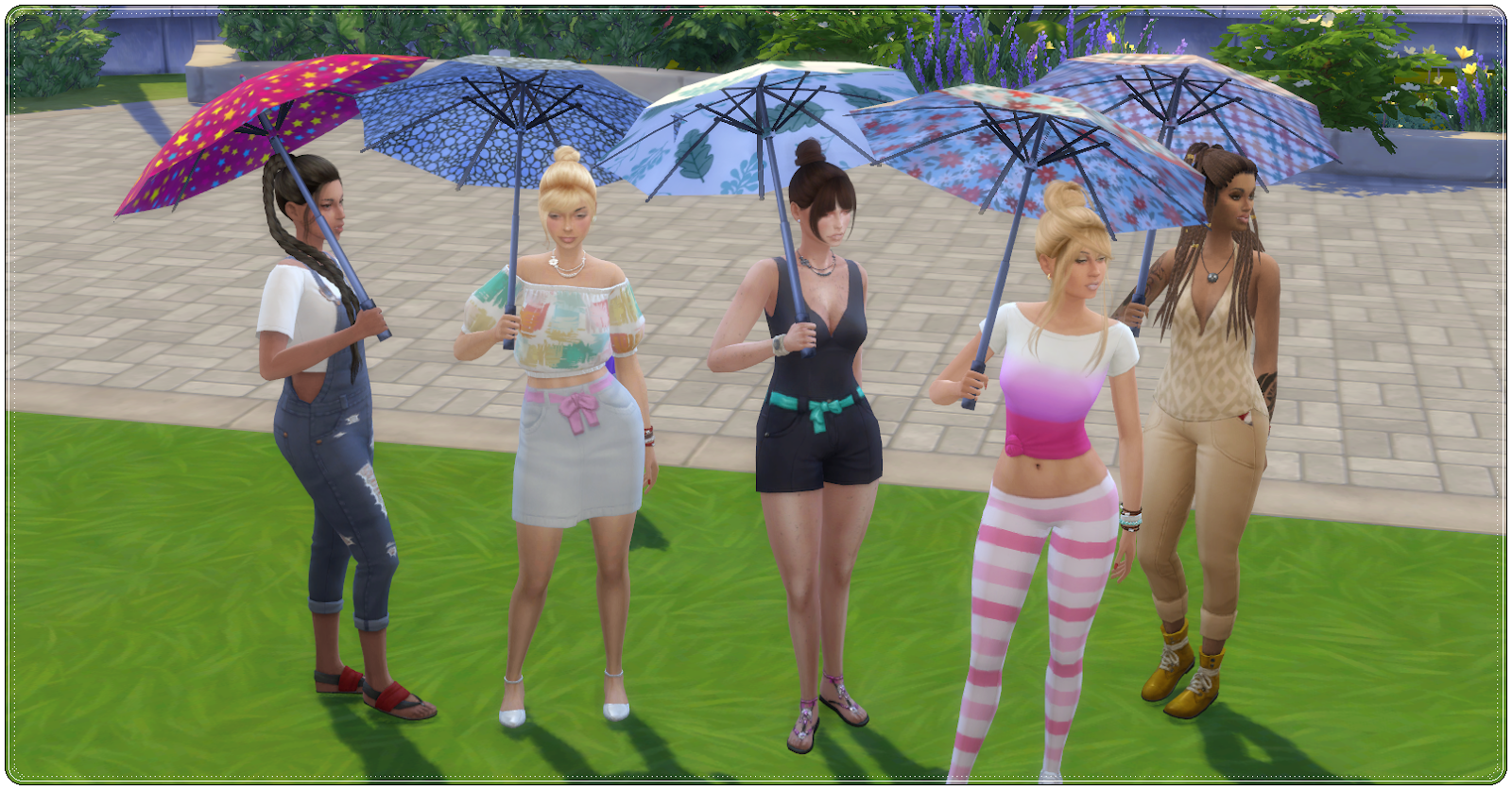 Sims 4 Welt Colorful Umbrellas