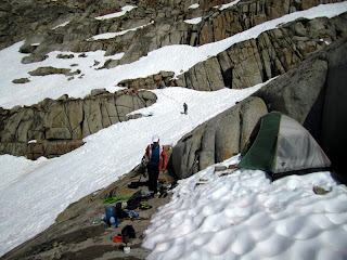 Packing up camp.