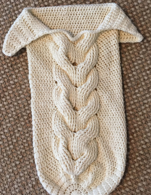 Cabled Baby Cocoon - Free Pattern