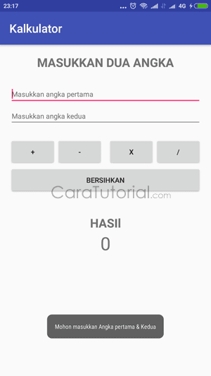 demo aplikasi kalkulator android sederhana 3