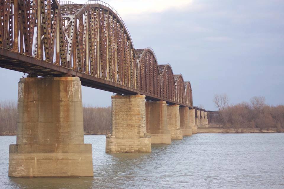 Industrial History CN/IC RR Bridge over Ohio River at Cairo, IL