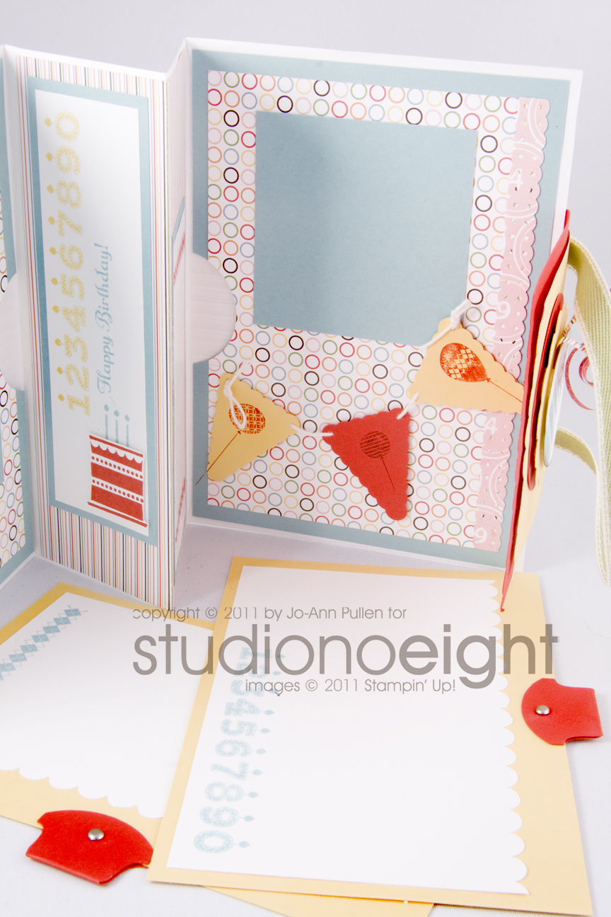 studiono8 Birthday Card Photo Album Using Patterned Party