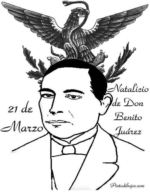 Benito Juárez para colorear