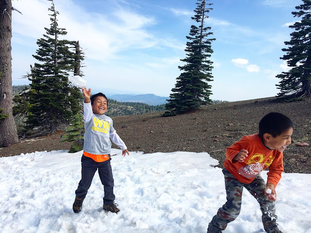 Big patch of snow on Snow Mountain