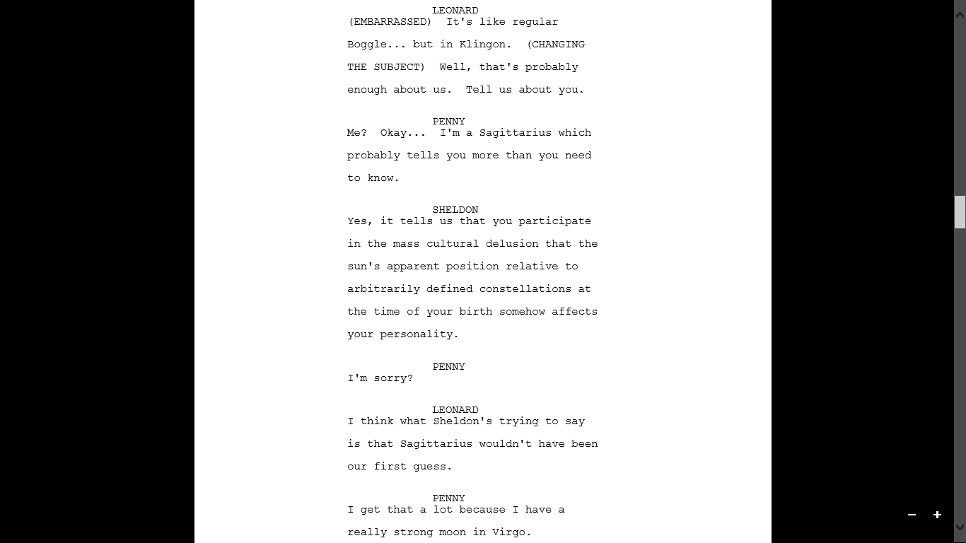 Script Writing: Research Folder: 3 different scripts