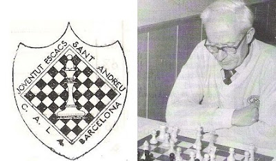 Josep Grau y el Escudo de la Joventut Escaquista de Sant Andreu