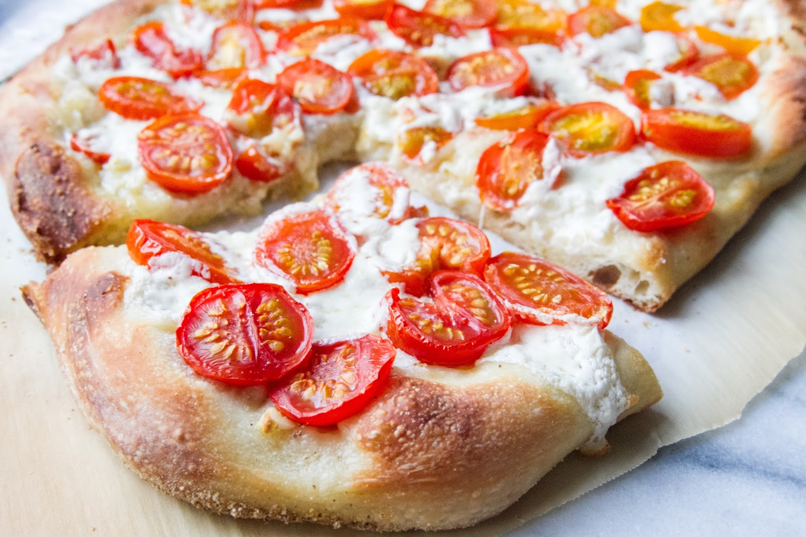 CSA Week 8 Cherry Tomato Pizza