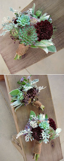 succulent wedding bouquet DIY wedding bouquets