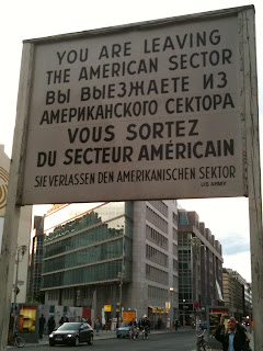 Leaving the American sector sign