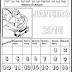 CALENDÁRIOS DE 2016, PARA IMPRIMIR E COLORIR