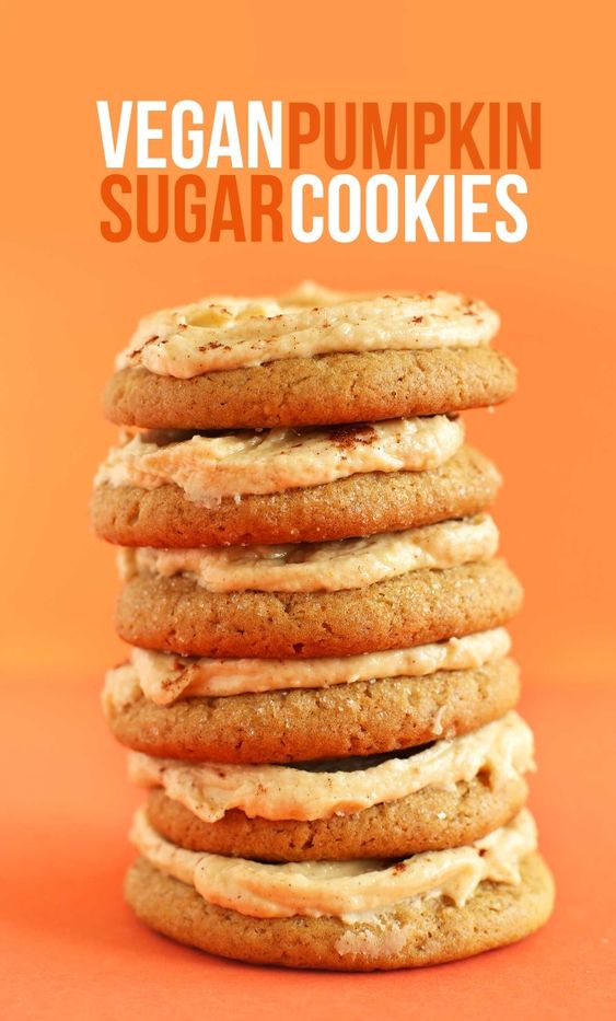 VEGAN PUMPKIN SUGAR COOKIES VEGAN PUMPKIN SUGAR COOKIES