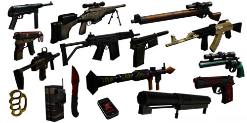 Added 70 Weapons Pack (70 novas armas adicionadas) - MixMods